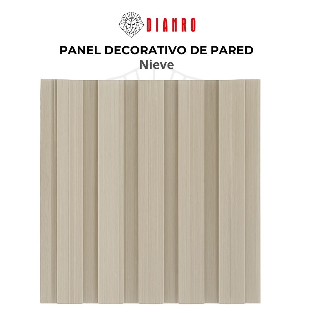 Panel decorativo de pared PVC | Color nieve