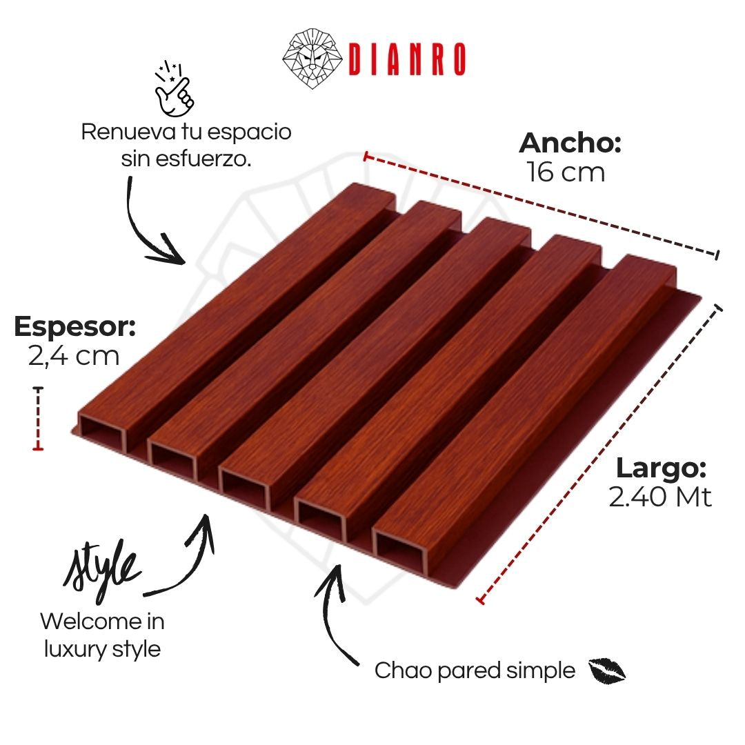 Panel decorativo de pared PVC | Color Chocolate