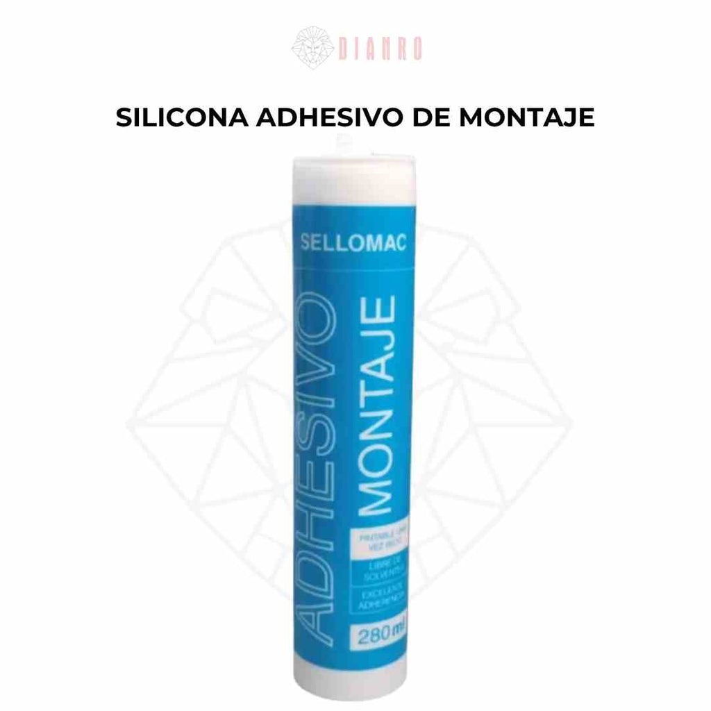 Silicona Adhesivo De Montaje Sellomac 280ml