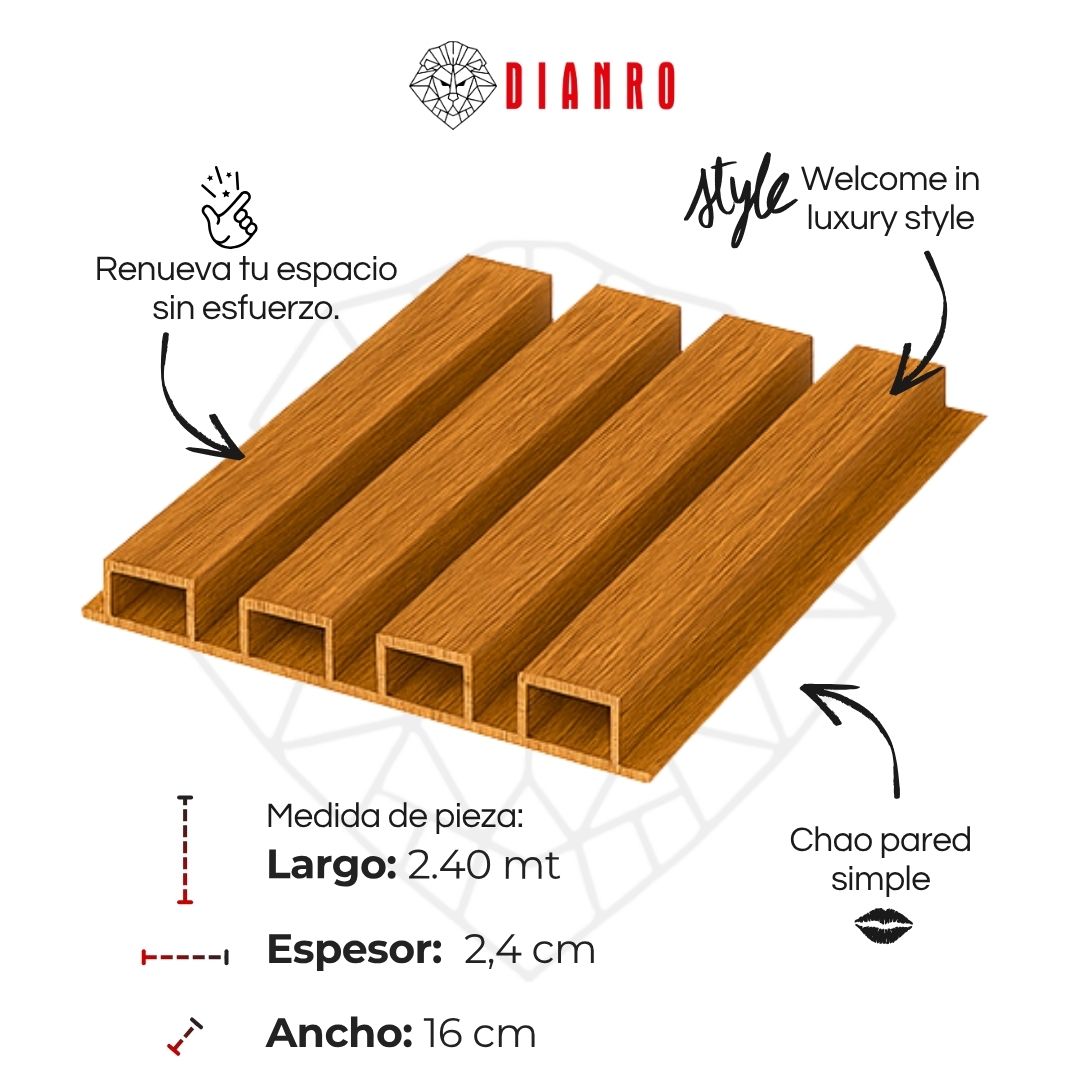 Panel decorativo de pared PVC | Color Café claro