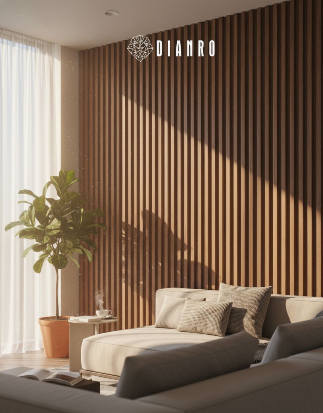 Panel decorativo de pared PVC | Color Cerezo