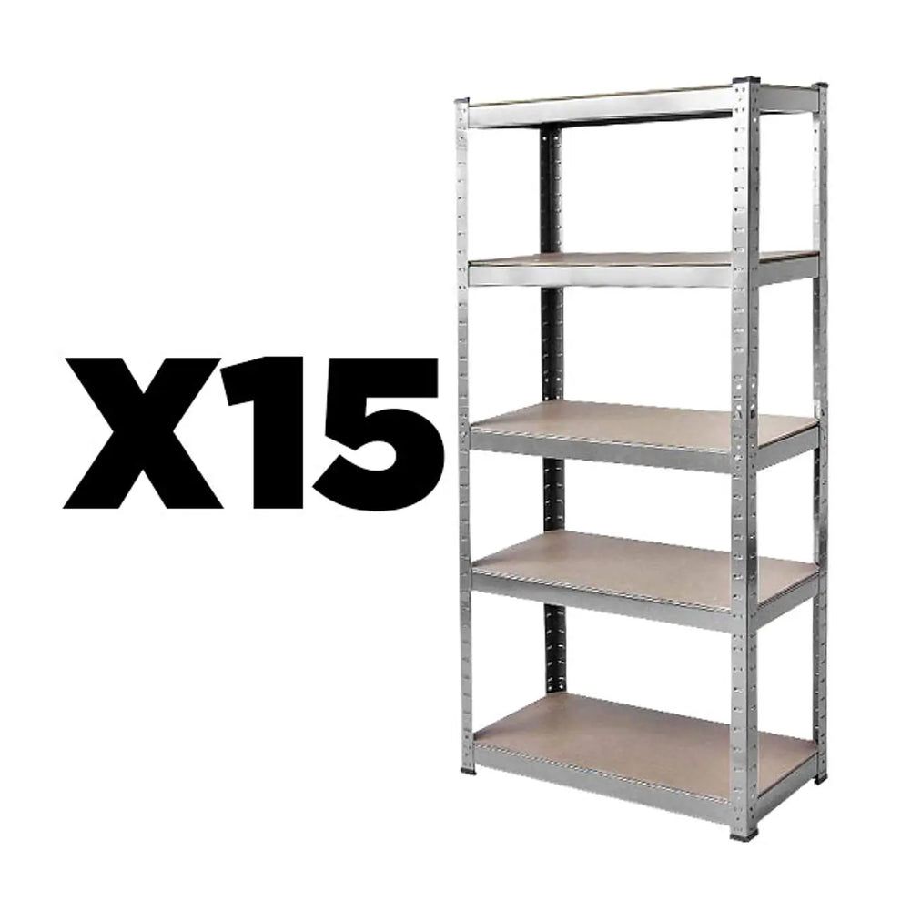 Pack 15 Estantes Acero 180x90x45