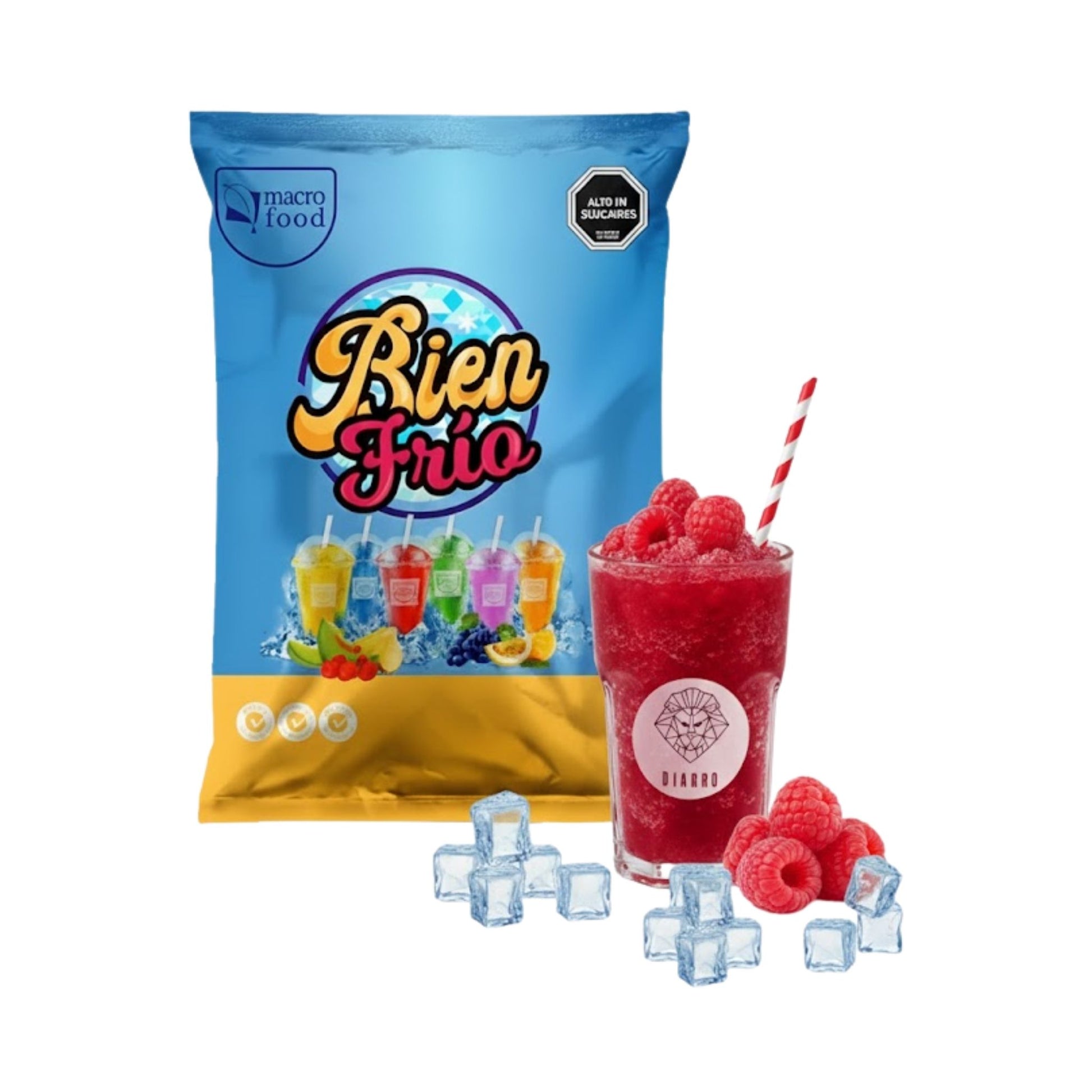 Preparado para Granizadoras Frambuesa 1 kg – Alto Rendimiento