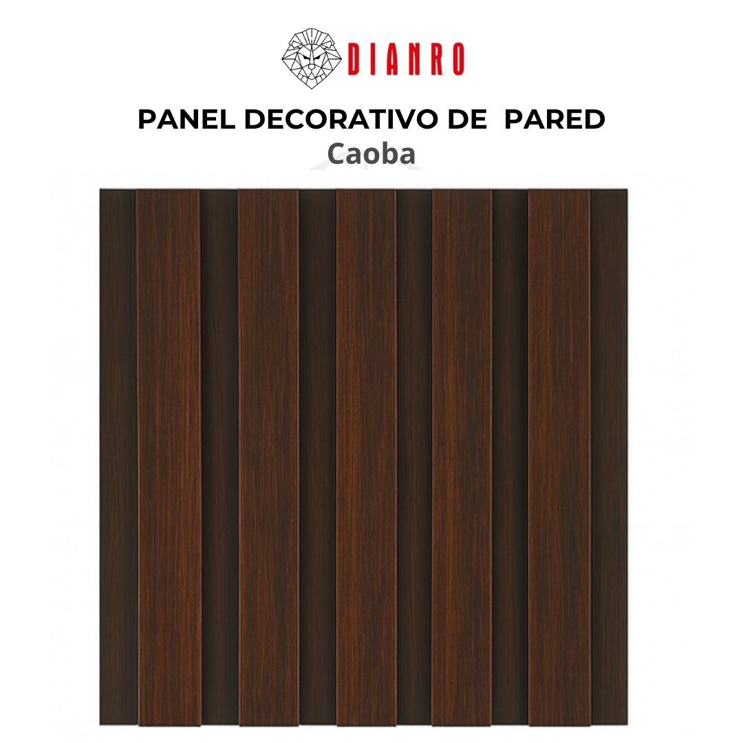 Panel decorativo de pared PVC | Color Caoba