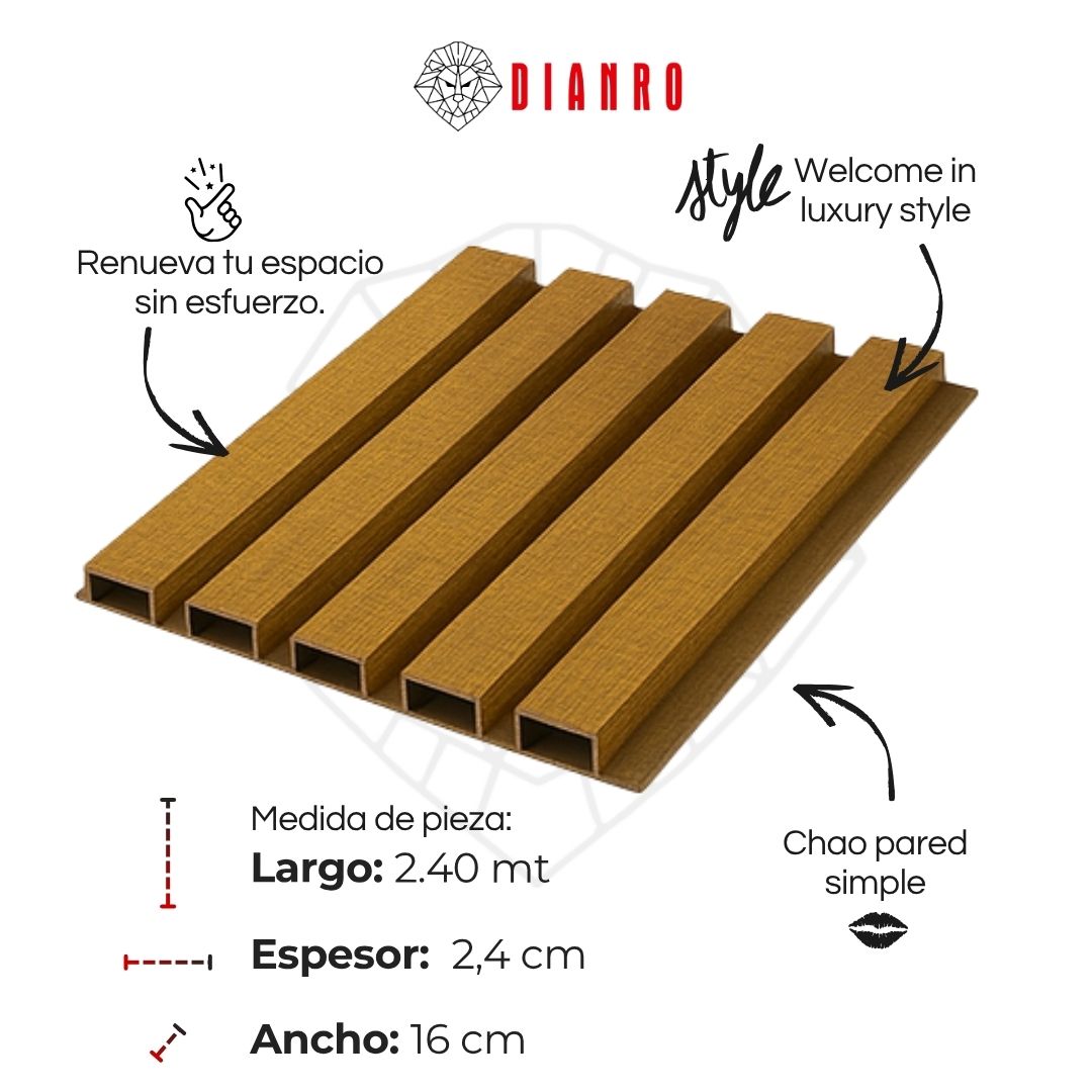 Panel decorativo de pared PVC | Color Caramelo
