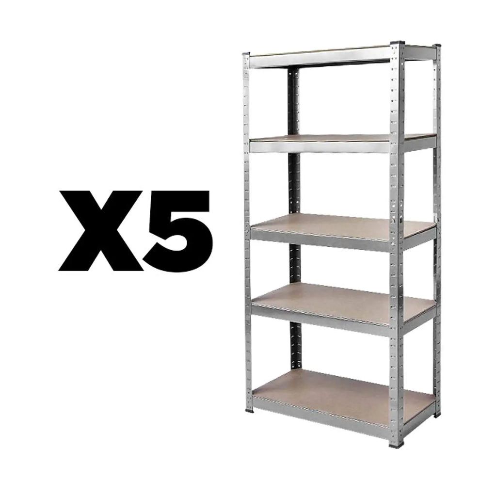 Pack 5 Estantes Acero 180x90x45