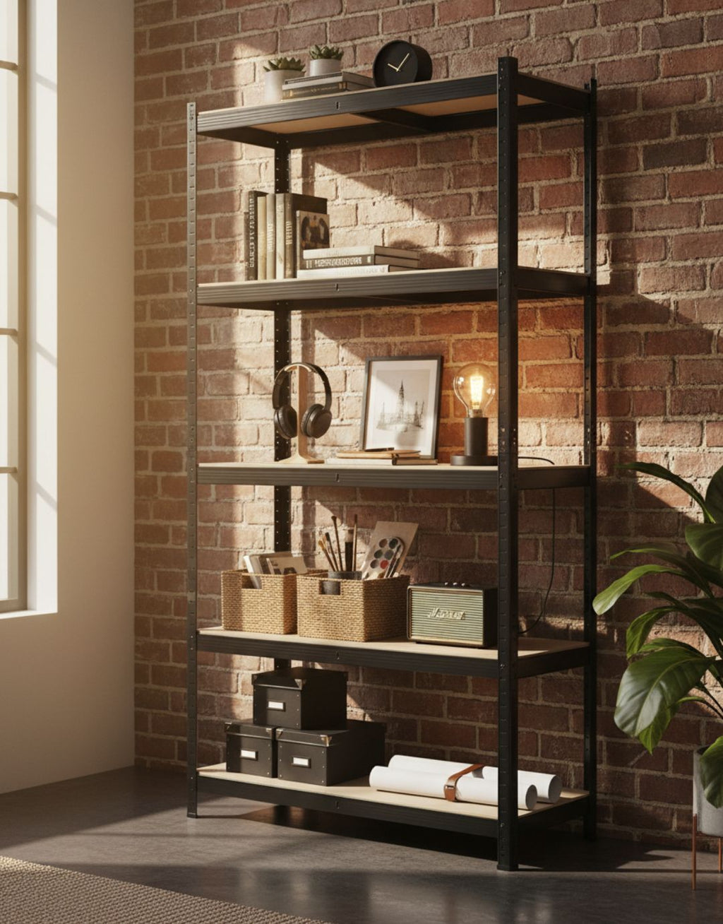 Pack 15 Estante Negro 180x120x45