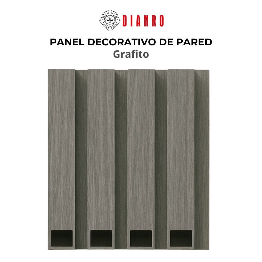 Panel decorativo de pared PVC | Color Grafito