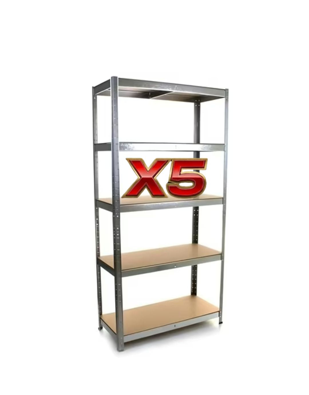 Pack 5 Estantes Acero 180x90x45