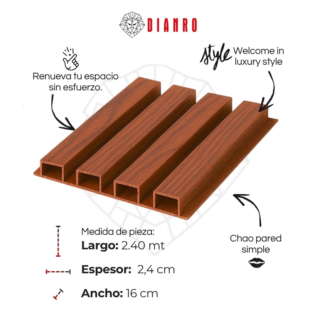 Panel decorativo de pared PVC | Color Café