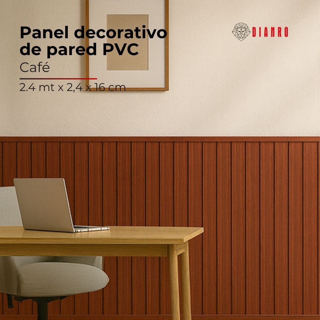 Panel decorativo de pared PVC | Color Café