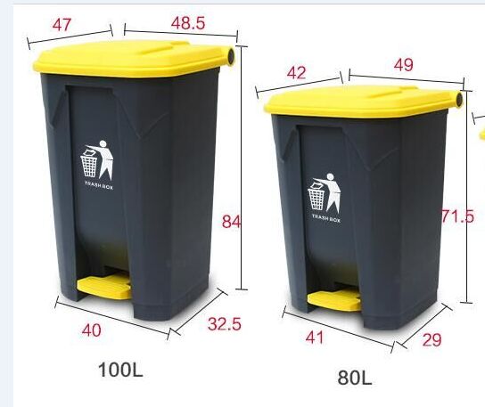 Basurero con pedal 100L