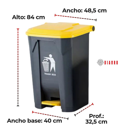 Basurero con pedal 100L