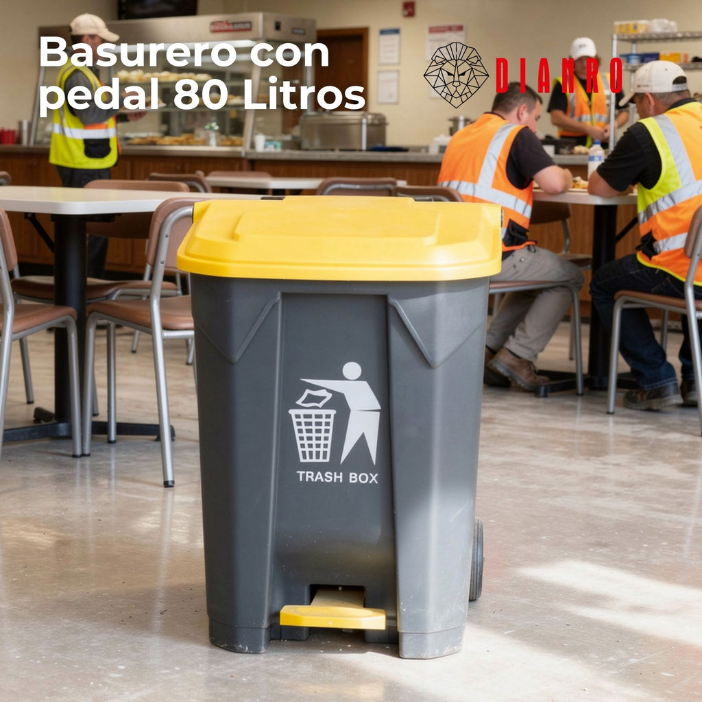Basurero con pedal 80 Litros