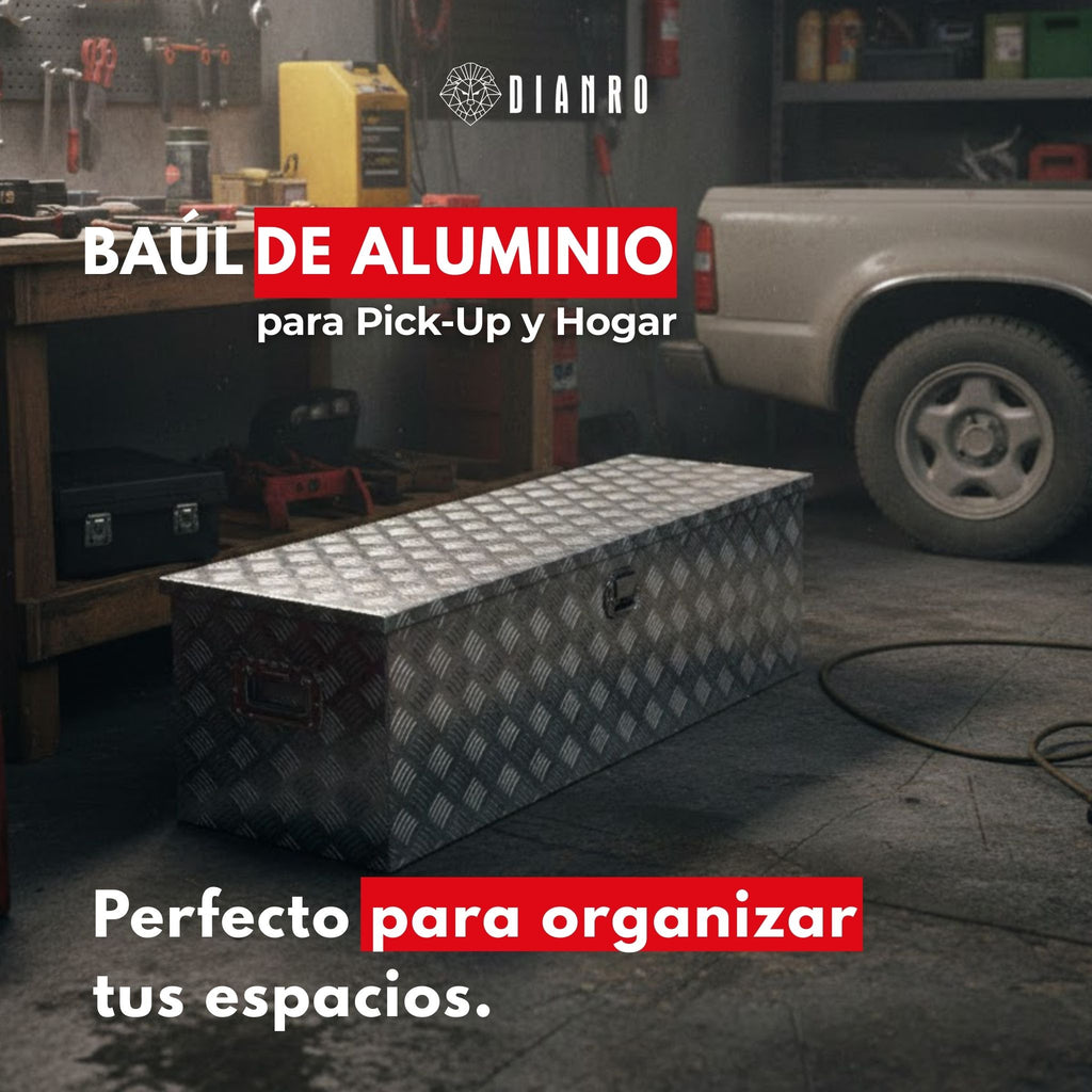 Baúl de aluminio para pick-up y hogar | 126 cm