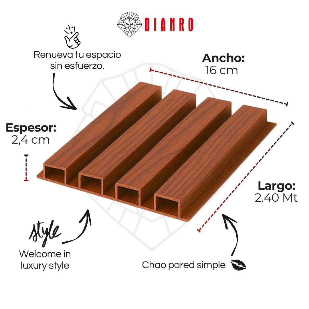 Panel decorativo de pared PVC | Color Café claro