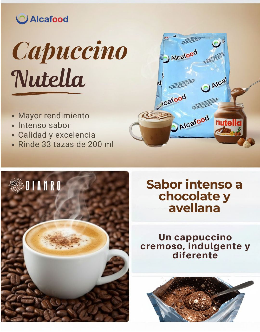 Capuccino Nutella Alcafood 1 kg