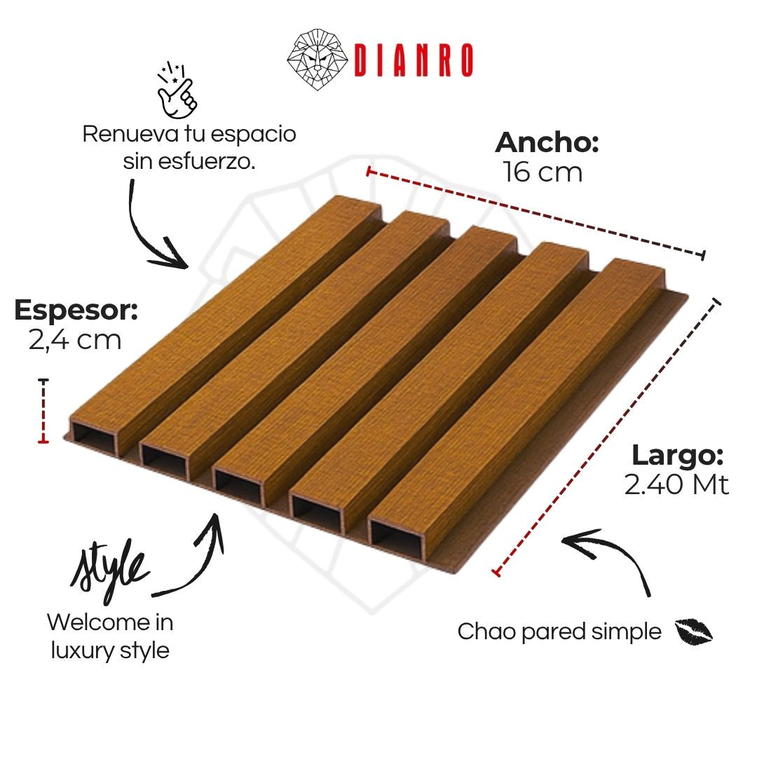 Panel decorativo de pared PVC | Color Caramelo