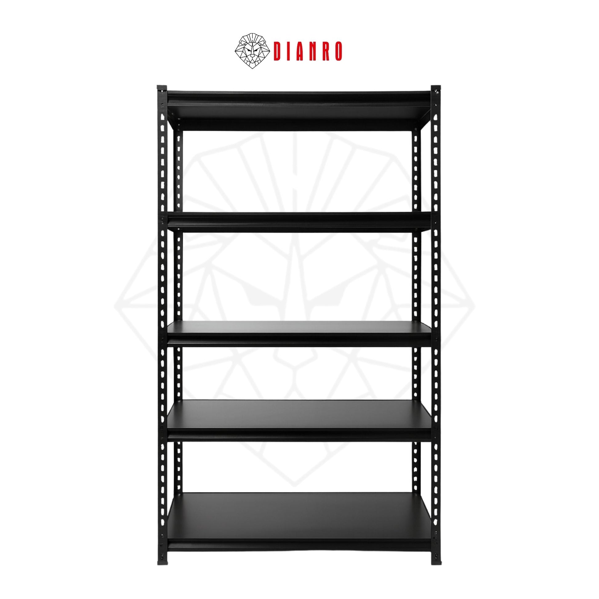 Estante Negro Completo  180x90x40 cm