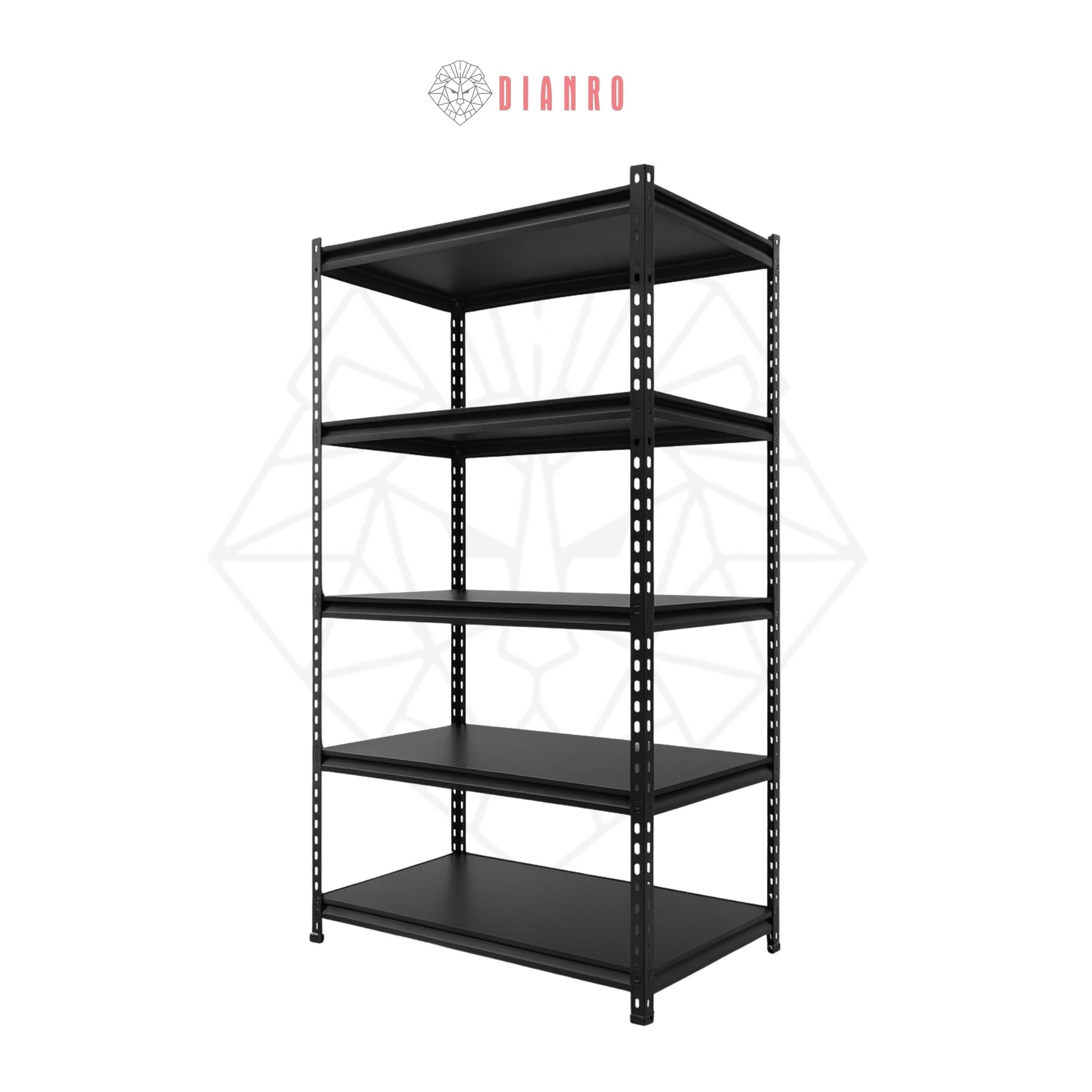 Estante Negro Completo  180x90x40 cm