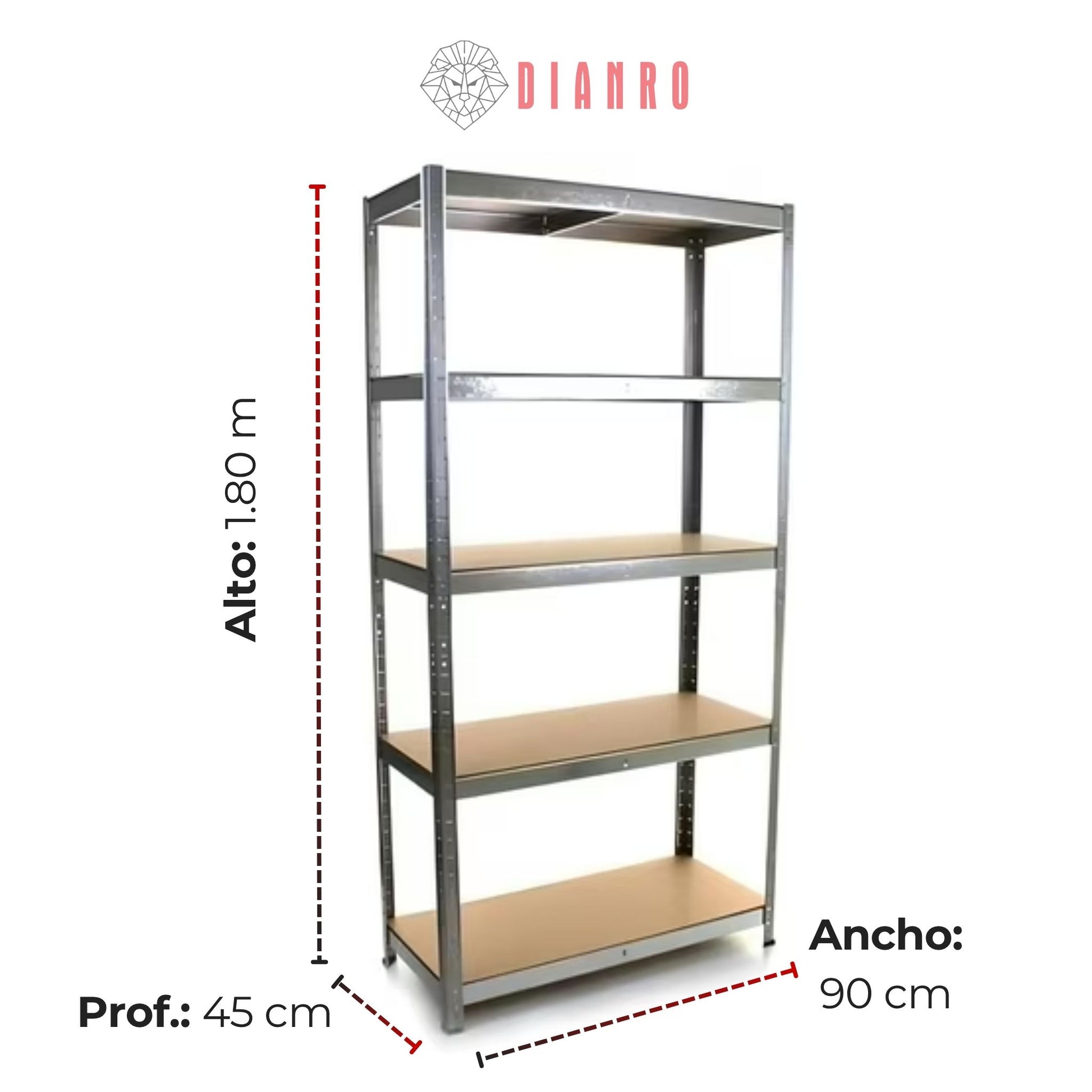 Estante Acero 180x90x45