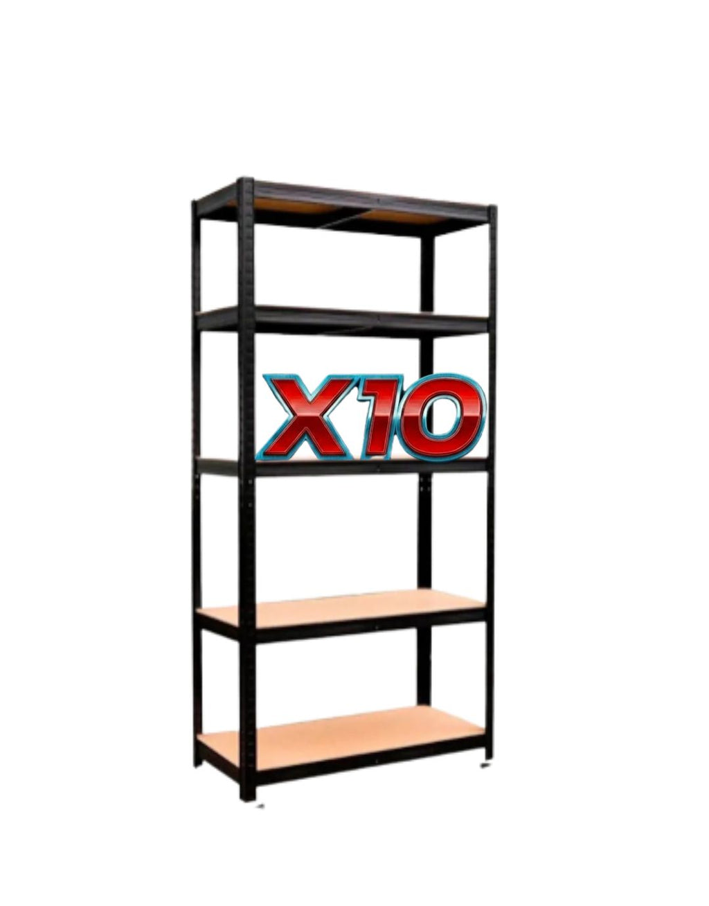 Pack 10 Estantes negros 180x90x40