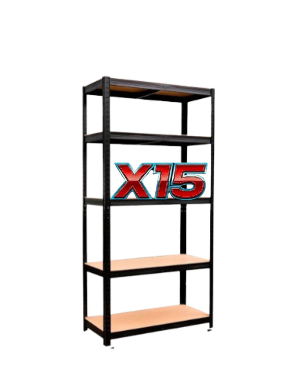 Pack 15 Estantes negros 180x90x40