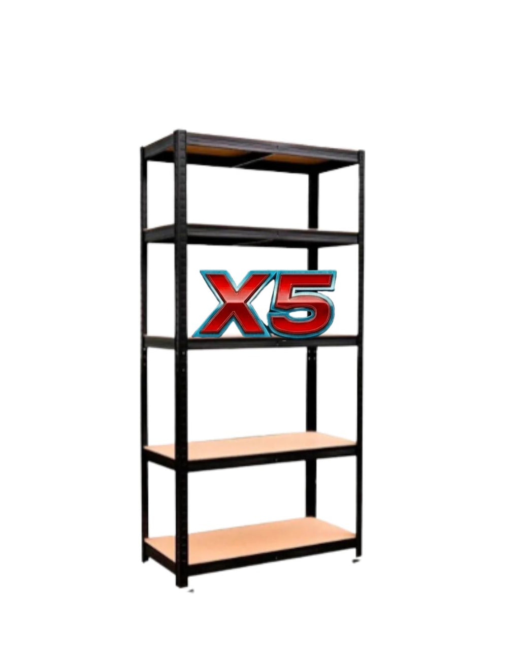 Pack 5 Estantes negros 180x90x40