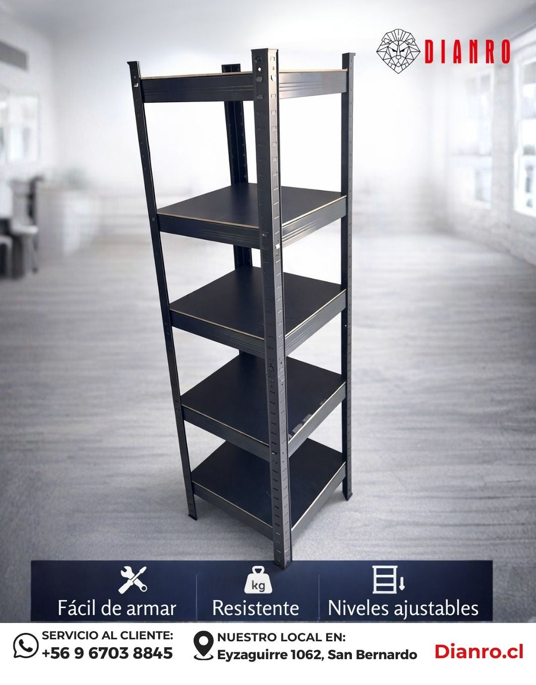 Estante Esquinero 150x40x40 | 5 niveles