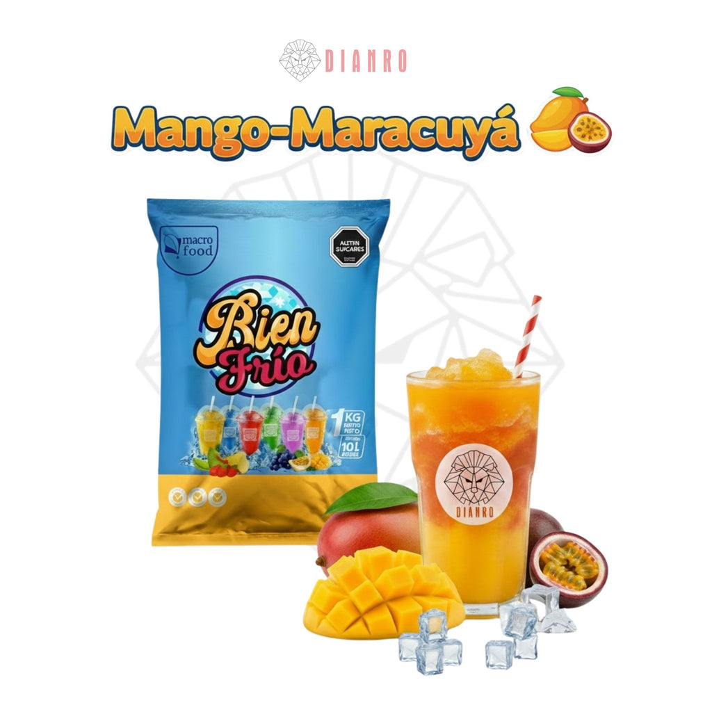 Preparado para Granizadoras Mango-Maracuya 1 kg – Alto Rendimiento