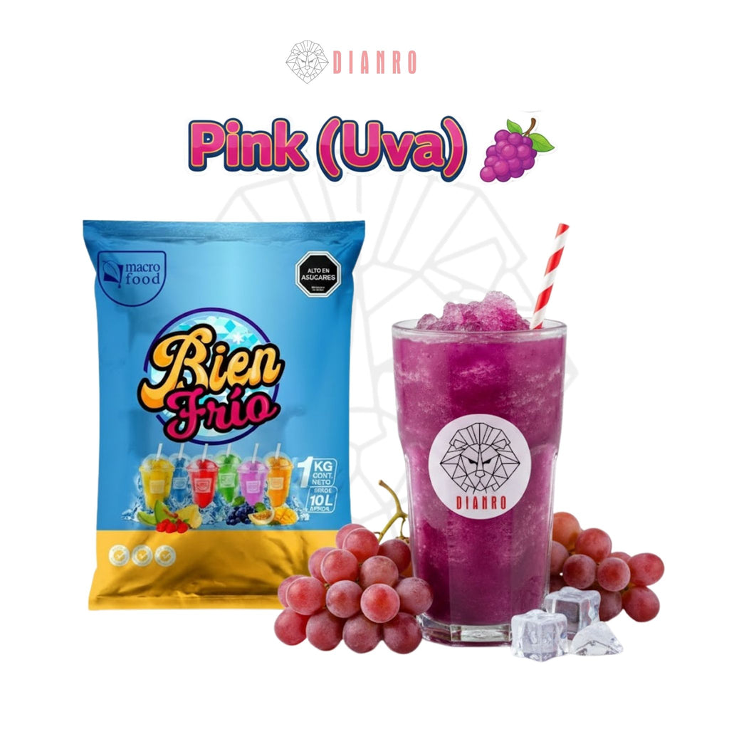 Preparado para Granizadoras Uva Pink 1 kg – Alto Rendimiento