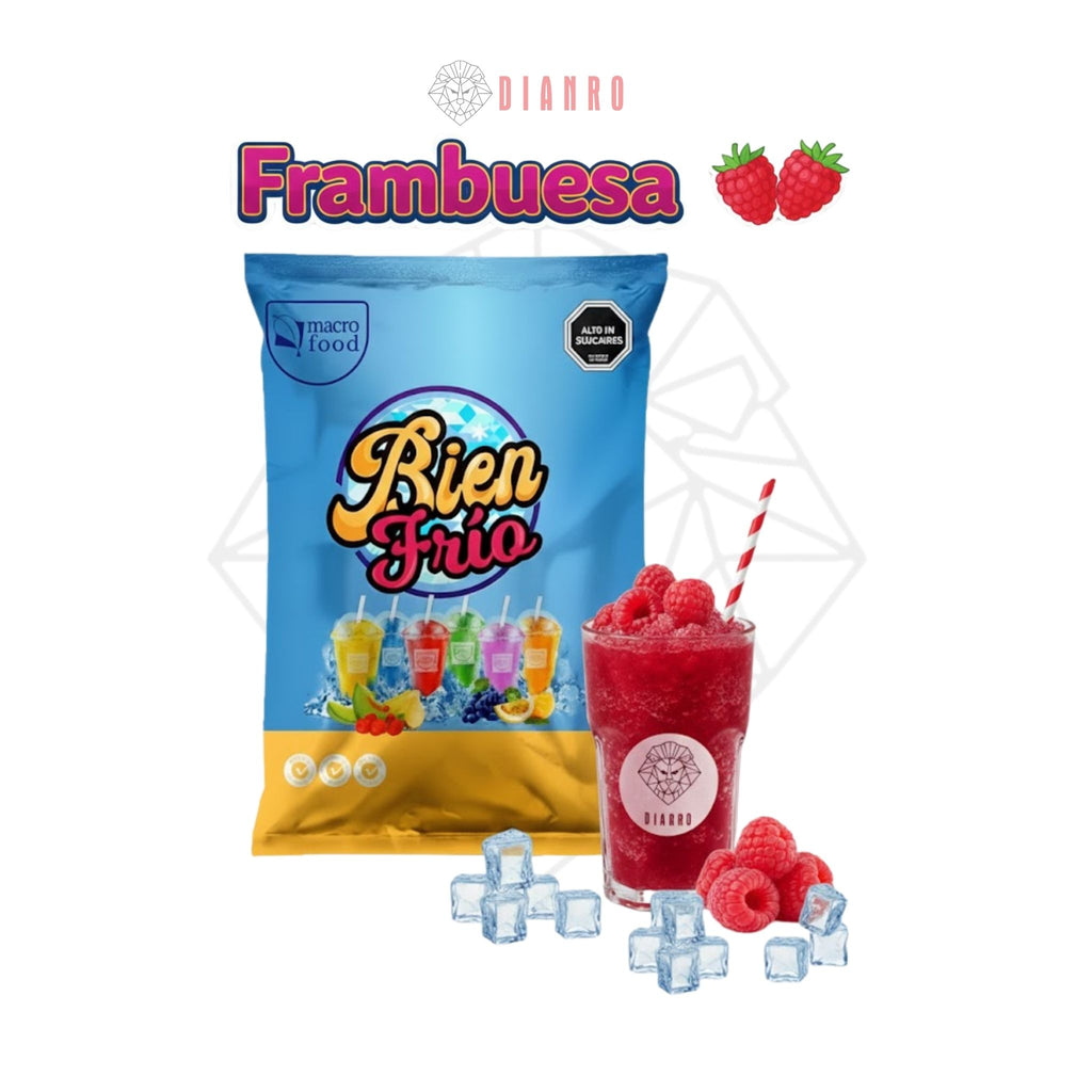 Preparado para Granizadoras Frambuesa 1 kg – Alto Rendimiento
