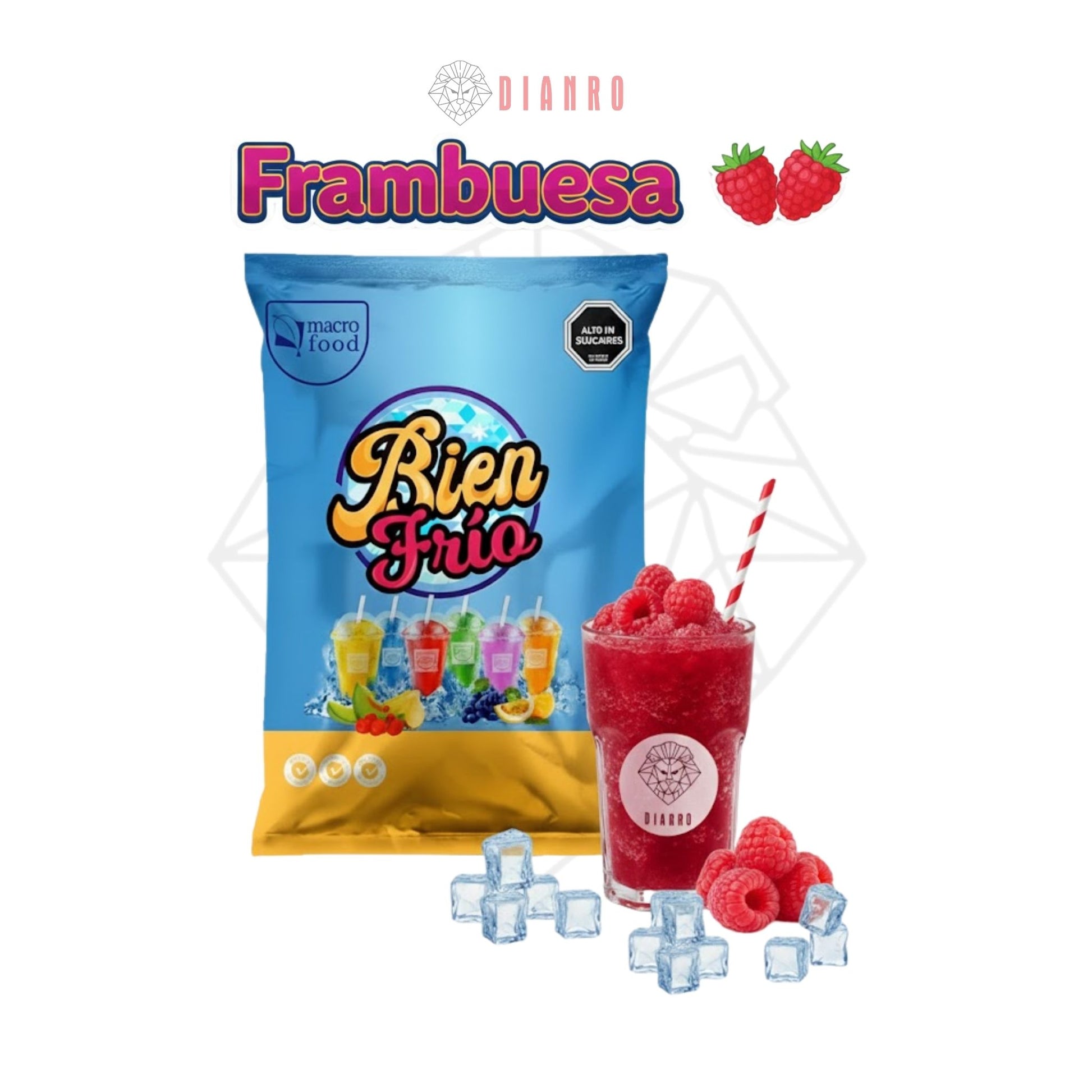 Preparado para Granizadoras Frambuesa 1 kg – Alto Rendimiento