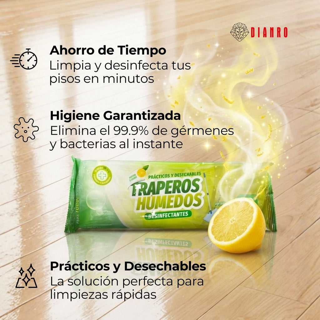 Traperos húmedos Fragancia Limón
